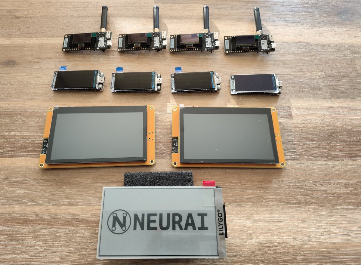 I was doing some testing today with an #ESP32 board and was tidying up the test equipment a bit. 

This is just a few of the ones we have, with the #LoRa boards being the ones I'm most looking forward to testing outdoors.

#Neurai $XNA #LoRa