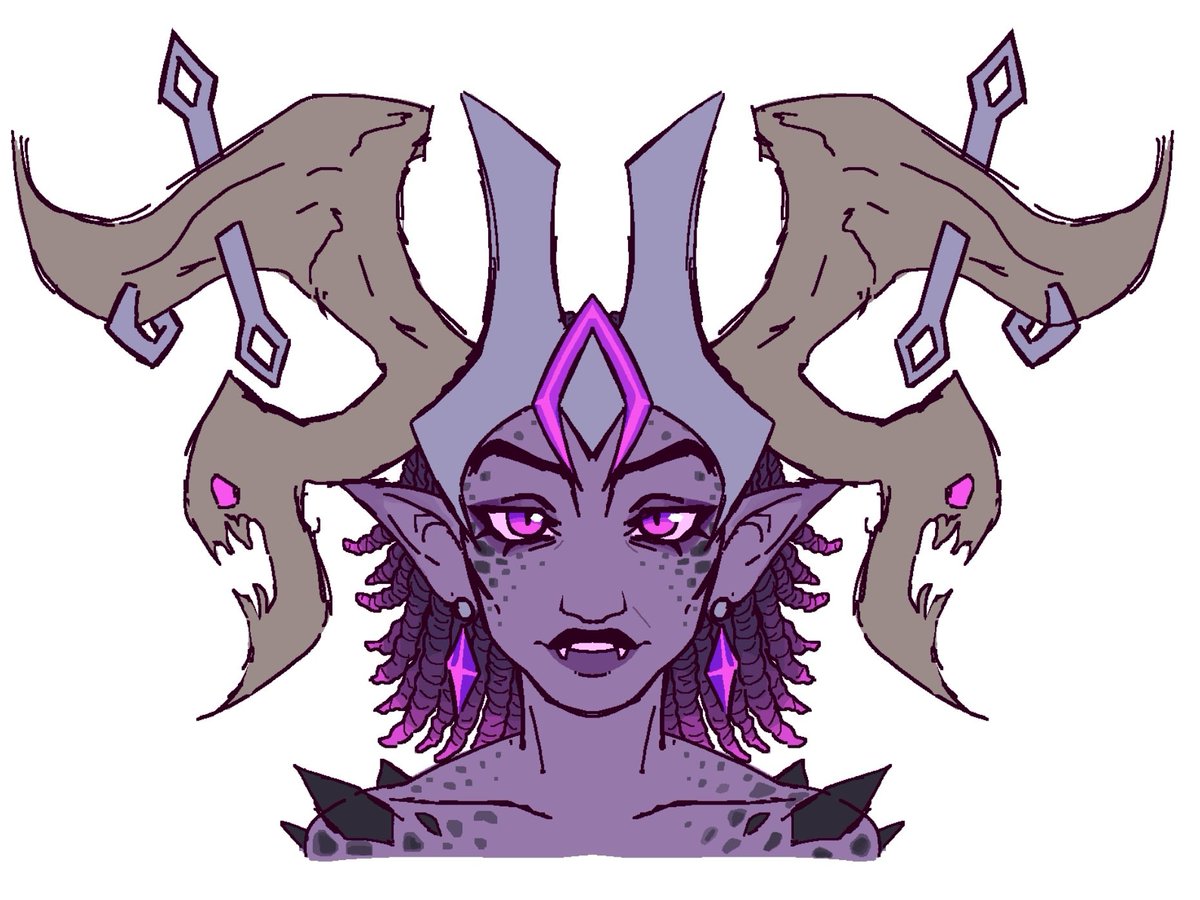 WASTEIISOLATION's tweet photo. my take on nyx, was gonna do a fullbody but ill do it later #paladinsart https://t.co/2jbLZUhybw