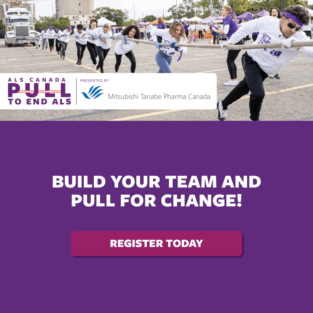 ALSCanada's tweet photo. Looking for ways to harness the power of your community to support an important cause? 

The ALS Canada #PullToEndALS is the event for you! A unique opportunity to gather your team and test your strength as you raise awareness for #ALS. To register, visit https://t.co/o6HzgkktnQ. https://t.co/jooGIMGPpM