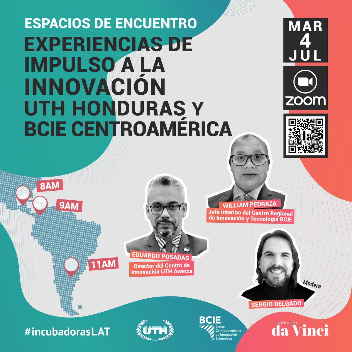 🇭🇳Martes 4/JUL. Nuevo espacio de encuentro. Experiencias de impulso a la innovación en Honduras y Centroamérica. Participación de UTH y <a href="/BCIE_Org/">BCIE</a>.

Representante de ASETEC compartirá al inicio novedades del VI encuentro #incubadorasLAT Online. Registro bit.ly/inncentro
