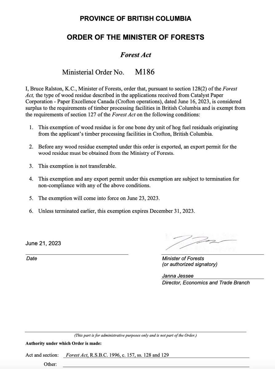 theBreakerNews's tweet image. The @BCNDP forests minister @bruceralston gave Catalyst Paper's Paper Excellence Crofton mill a surplus wood exemption to year-end. The Chinese-Indonesian company with murky ownership is backed by the PRC state-owned China Development Bank. #bcpoli #ccp #ufwd #resources