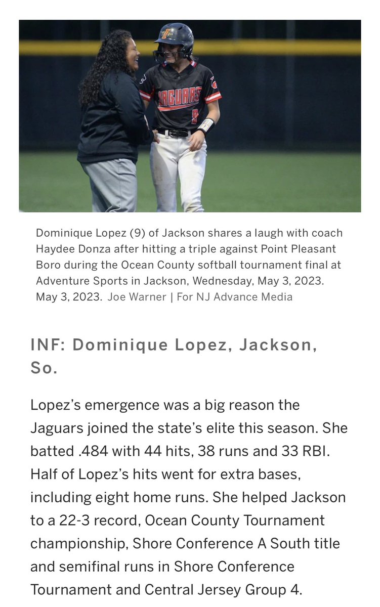 Congratulations <a href="/dlopez253/">Dominique Lopez</a>!!! 
All-State 🥎💪