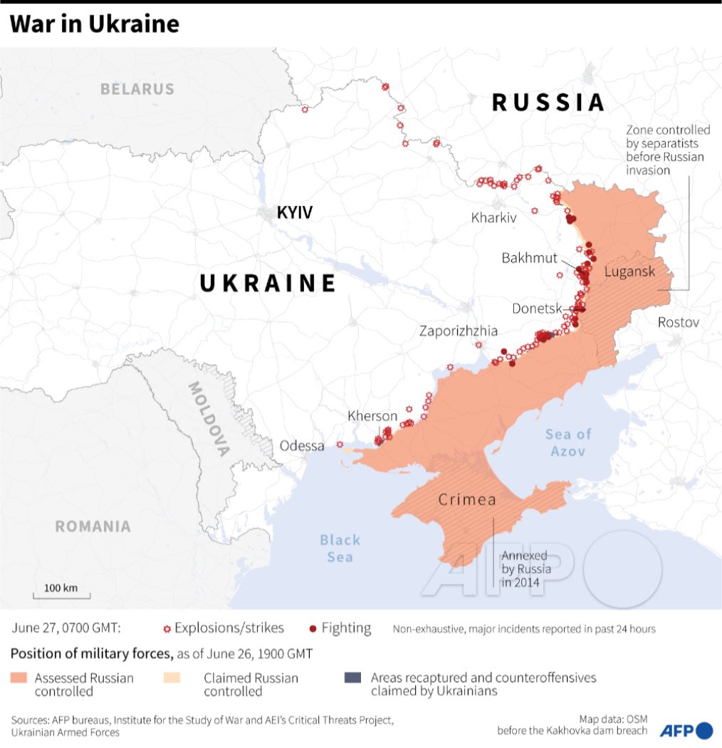 RdmRevista's tweet image. Mapa que muestra la situación en Ucrania

#AFPgraphics