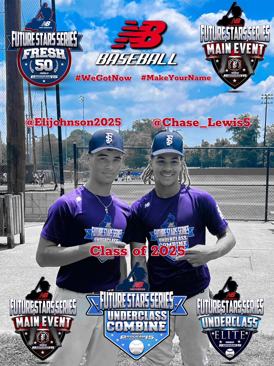 ‼️LET’S GO‼️

Having a great time @ftrstarsseries @NB_Baseball Underclass Combine. 

PURPLE TEAM #8 @Elijohnson2025 Middle Infielder. Hanging with #6 @Chase_Lewis5 Outfielder. 

#WeGotNow #MakeYourName

@ncsa @NCSA_Baseball @CoastRecruits @Now_d1 @MagnoliaAllstar @MBPTakeover