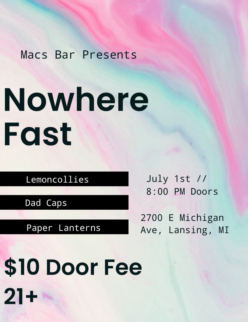 Awesome lineup this weekend at Macs in Lansing!