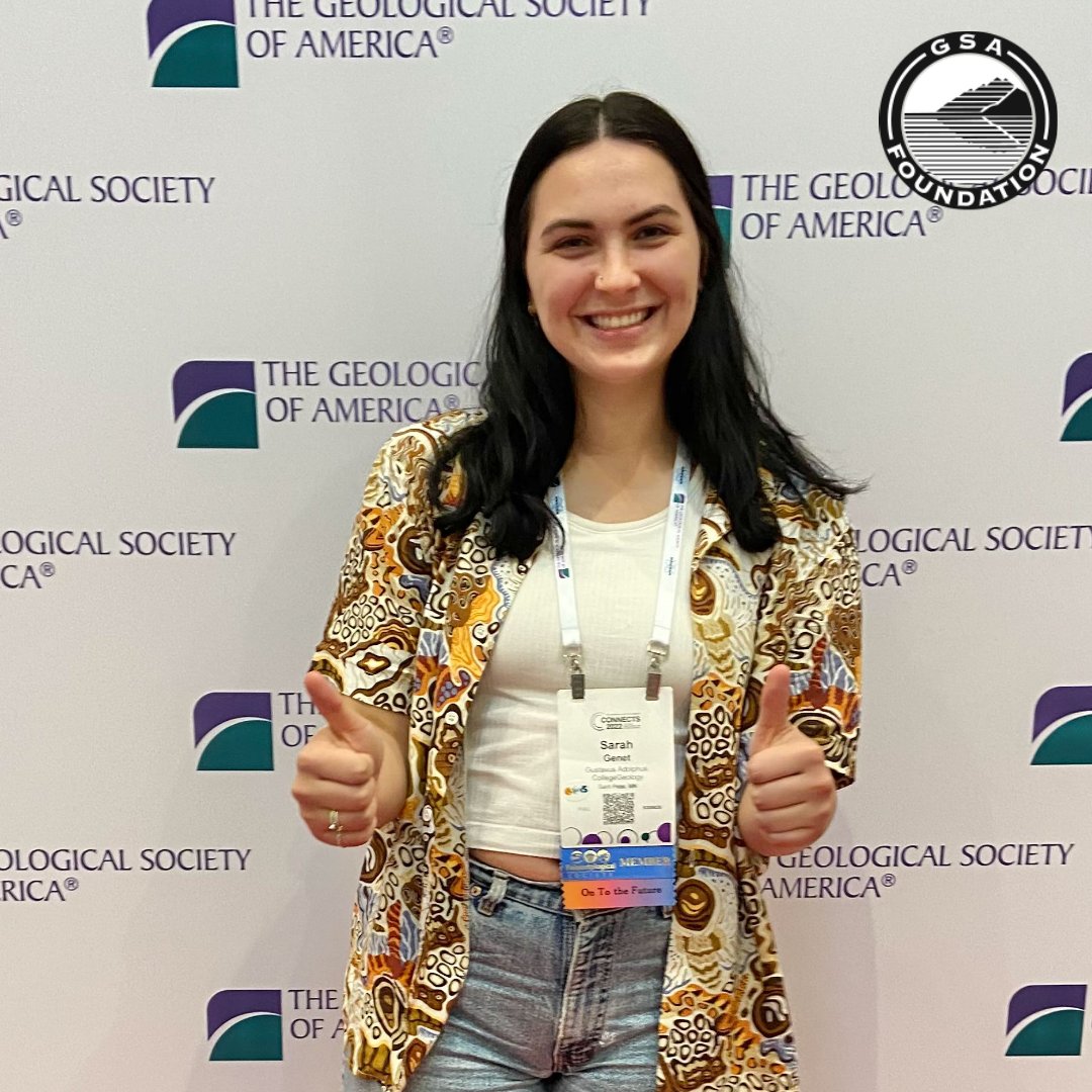 geosociety's tweet photo. "I will always have fond memories of the opportunities provided to me through the program. I will certainly be recommending [OTF] to other students.” Read more about the opportunities Sarah found through the #ontothefuture program @ GSA Connects: https://t.co/zW3R8VQXzd @gustavus https://t.co/66kp2hsN01