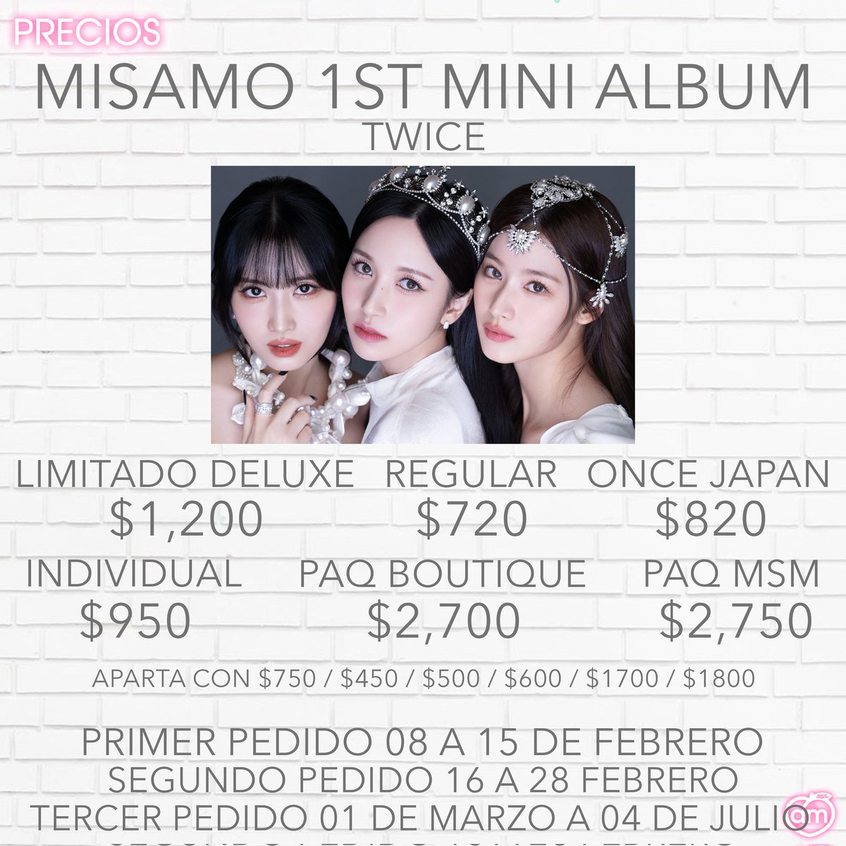 ApricotMagenta's tweet photo. #MX GO 🇲🇽 #MISAMO #MASTERPIECE 

📅Cierre de preventa 
04 julio, 09:00PM

⚠️Aparta con lo indicado en imagen
💸Liquida 10 días después

Proceso de compra
https://t.co/amAQZZhaUw

#Kpopstore #IwanttopickAM https://t.co/rU6UqvtGBR