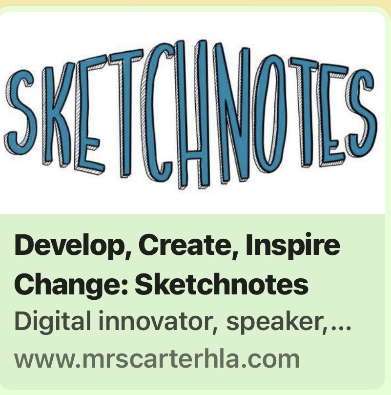 I want to sketchnote because of <a href="/MrsCarterHLA/">Nichole Carter</a> at #istelive