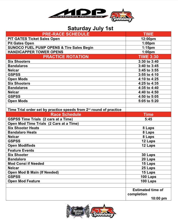 The Granite State Pro Stock Series is back in action this Saturday night as part of a big night at Star that also includes a $10,000 to win Open Modified race! 🏁 Check out the schedule which will include the $3,000 to win, 100-lap GSPSS race. 🔥