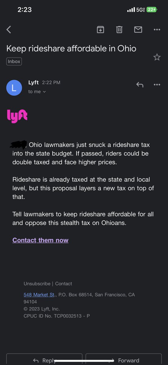 plunderbund's tweet photo. Another hidden item snuck into the state budget bill in the Ohio Senate: a tax on Uber and Lyft rides in Cincinnati to pay for "economic development" #ohbudget https://t.co/p4qbJXCT2E