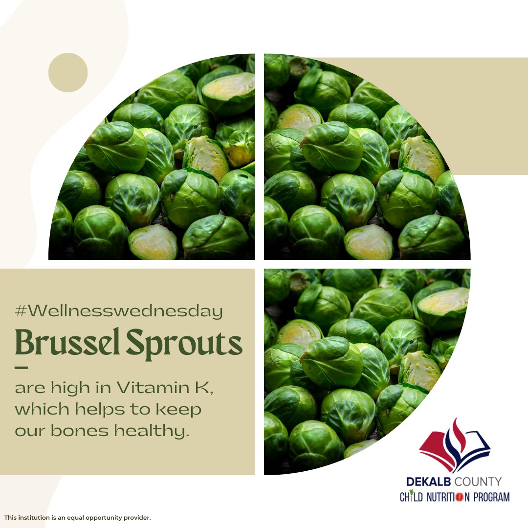 Brussel Sprouts are loaded with Vitamin K to help keep our blood and bones healthy! 🦴🩸

@DeKalbCoSchools #DeKalbAL #DeKalbAlabama #DeKalb #ALSchools #DeKalbCounty