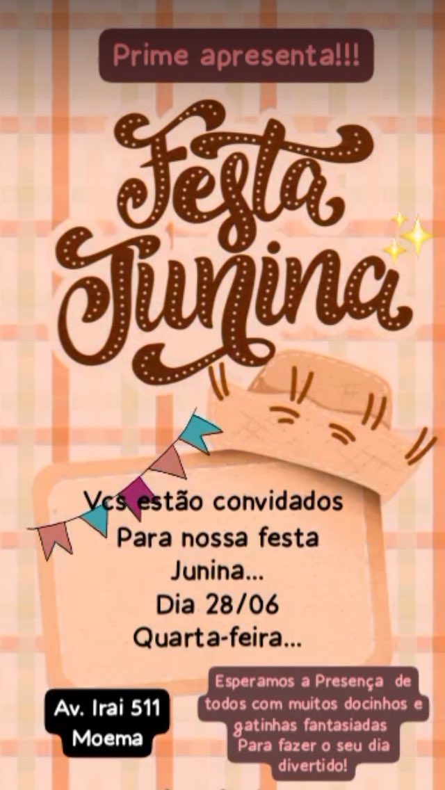 CMPPRIME's tweet image. Amanhã tem #FestaJunina #Party #Quarta #News #Novidade #MoemaPrime