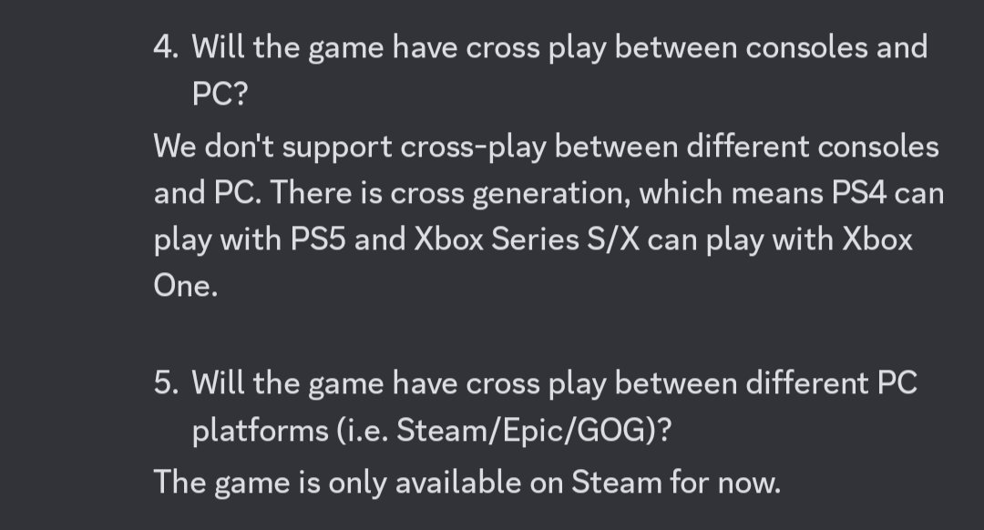 #AEWFightForever has released a FAQ ahead of release. Pertinent info imo: there is NOT cross play between different consoles, Steam Deck verification is coming soon, and there ARE more match types coming after release. The game will NOT be available at midnight on 28th/29th sadly https://t.co/EItNO64nOL