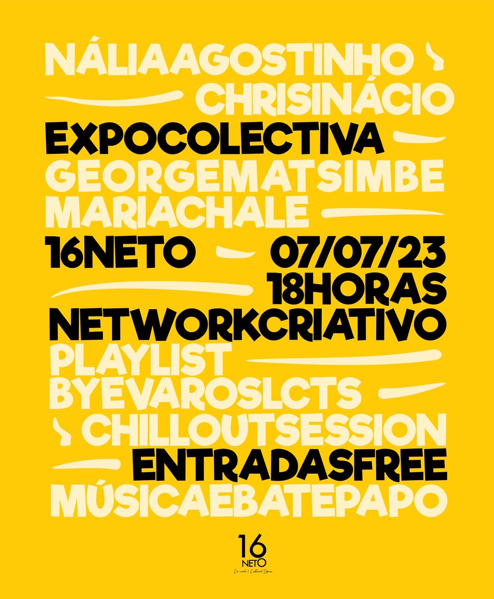 EvaroAbreu's tweet photo. 📌 Network Criativo Chillout Seassion 
Dia 07 de Julho de 2023 - 17h00. Uma ocasião perfeita que une numa exposição coletiva com: Nália Agostinho, Chris Ináncio, George Matsimbe Maria Chale, seguido de boa música e conversa. .  #expocoletiva #networkcriativo #arte #16Neto https://t.co/BLnsNjDaO2