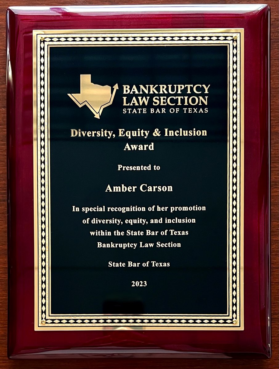 GrayReedLaw's tweet image. Congratulations to Gray Reed Partner Amber Carson on receiving the inaugural Diversity, Equity, &amp;amp; Inclusion Award by the Bankruptcy Law Section of the State Bar of Texas. Way to go, Amber!