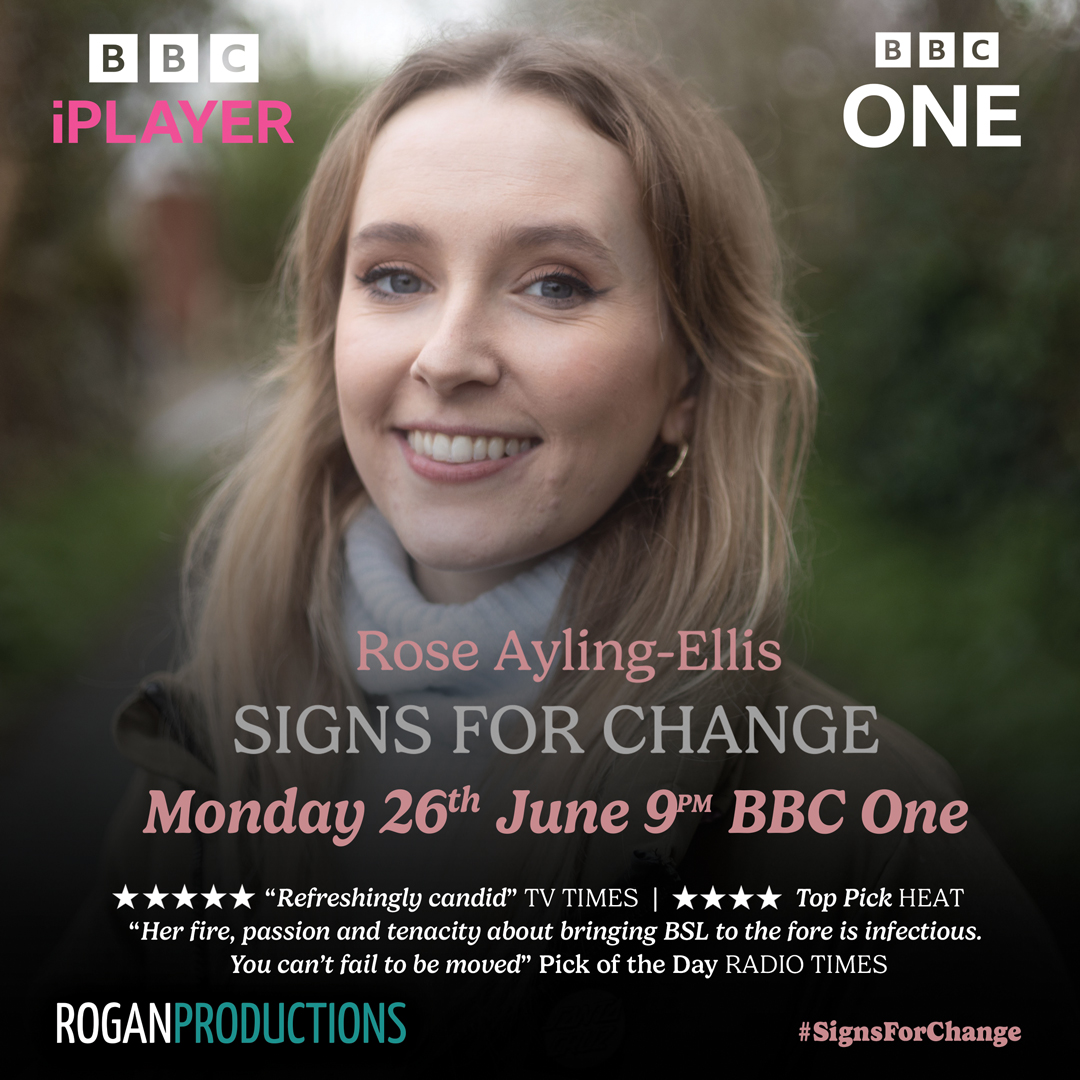 Did you watch #SignsForChange? @RoseAylingEllis gave insight into growing up learning #BSL and highlighted the issue of the lack of free #BSL lessons for families. Help us campaign for free BSL lessons for parents of deaf children, write to your MP today bit.ly/3JIR1za.