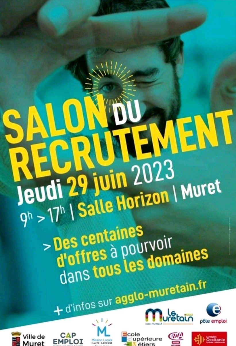 J-2 avant le salon du #recrutement qui se déroule à @Muretmaville !
➡️ Rencontrez +80 #entreprises qui recrutent, dans tous les secteurs. 
✅️ On vous attend nombreux !

<a href="/AnouarKrouk/">KROUK Anouar</a> @HamidaAleas <a href="/senat_annick/">annick sénat</a> <a href="/MichelCauj/">Michel Caujolle</a> <a href="/jacquesentenac/">Jacques Sentenac</a> <a href="/Thierry_Lemerle/">Thierry Lemerle</a> @Poleemploi_oc