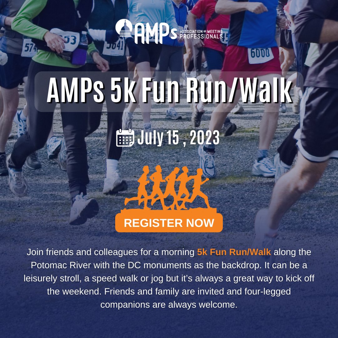 AMPs Wellness: 5K Fun Run/Walk is back! Learn more. bit.ly/3CLfgts 
#AMPsDC