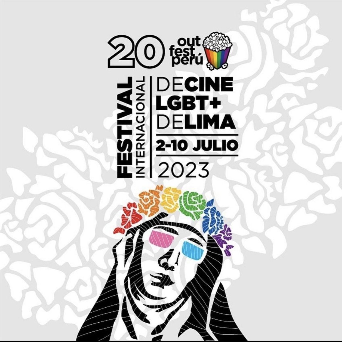 mariscalf's tweet photo. A rainbow crowned Saint Rose of Lima welcomes this year’s #OutFestPeru I need a t-shirt with that image. https://t.co/fi5pHairTS