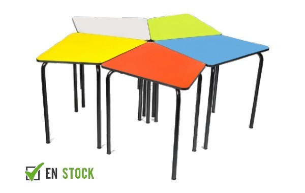 Les tables flexibles Color B sont disponibles immédiatement en Bleu, Vert, Jaune, Rouge, Cappuccino . Favoriser le travail collaboratif. Nombreuses configurations Groupe de 3, 4, 5 ou plus  #TablesFlexibles #Programme345 #TravailCollaboratif #DisponiblesImmédiatement