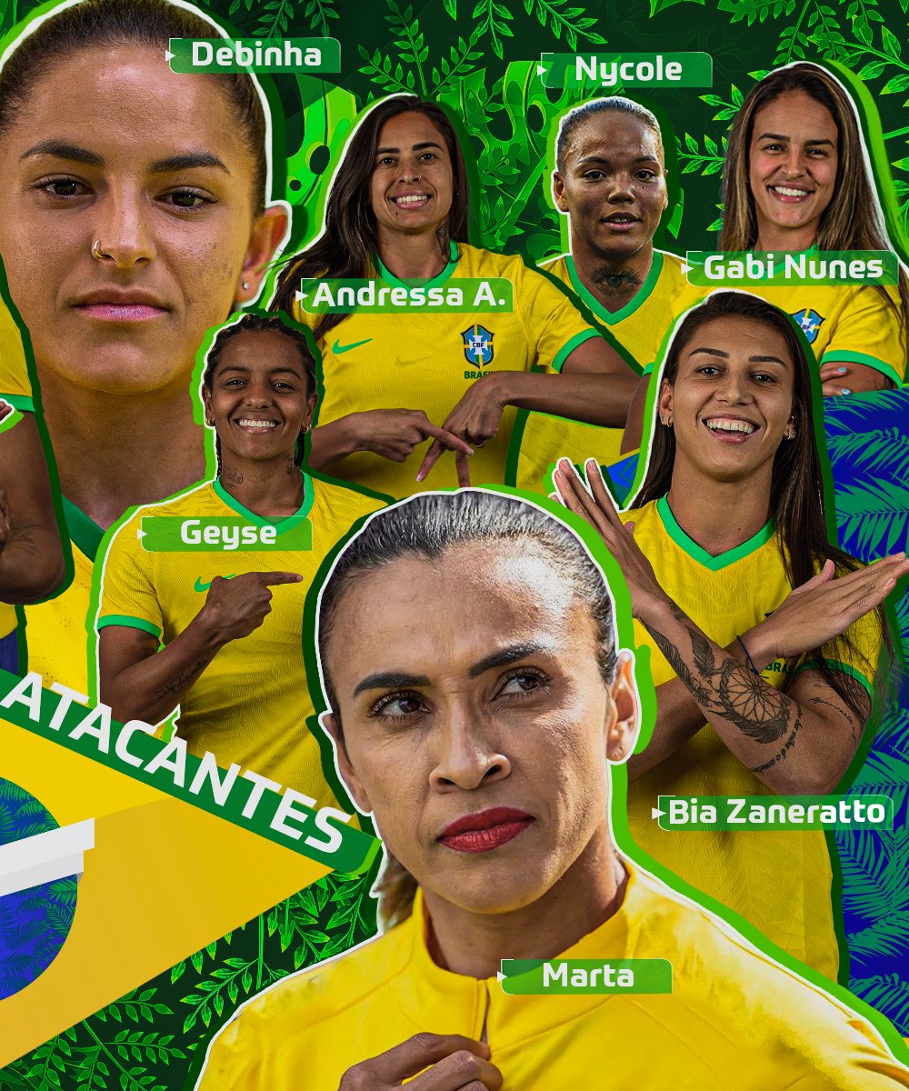 Agora é pra valer! 🇧🇷

Saiu a lista das 2️⃣3️⃣ jogadoras que vão representar a #SeleçãoFeminina na @FIFAWWC!

Vamos juntas pela primeira estrela! ⭐️

🎨: Junior Souza / CBF