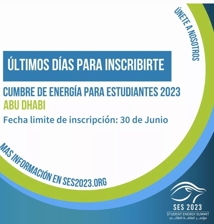 ReisRello's tweet photo. 📣 Event alert! The Student Energy Summit 2023 hosted by New York University Abu Dhabi is the largest youth-led energy summit in the world, uniting hundreds of delegates from more than 100 countries. Check out @studentenergy to apply @JoiceNajmMendez @AxellCooper @kellyguevarae https://t.co/KepIyvxb2Q