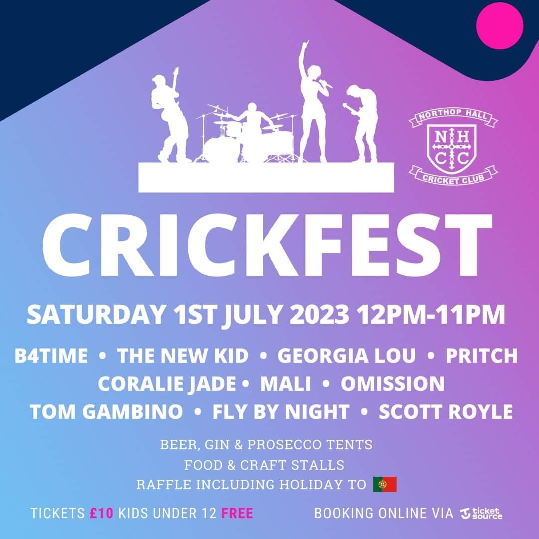 Northop Hall CC (@northophall_cc) on Twitter photo We’re full steam ahead for 𝘾𝙍𝙄𝘾𝙆𝙁𝙀𝙎𝙏 this Saturday!
We’ve got a range of alcohol on offer:
<a href="/WXM_Lager/">Wrexham Lager</a> • @SFbreweryuk • <a href="/DeeCiders/">Dee Ciders</a> • Wine & Prosecco • Gin • Spirits
Tickets 👉 bit.ly/43ruQpf
#Flintshire • #NorthopHall • #NorthWales • #NorthWalesMusic We’re full steam ahead for 𝘾𝙍𝙄𝘾𝙆𝙁𝙀𝙎𝙏 this Saturday!
We’ve got a range of alcohol on offer:
<a href="/WXM_Lager/">Wrexham Lager</a> • @SFbreweryuk • <a href="/DeeCiders/">Dee Ciders</a> • Wine & Prosecco • Gin • Spirits
Tickets 👉 bit.ly/43ruQpf
#Flintshire • #NorthopHall • #NorthWales • #NorthWalesMusic