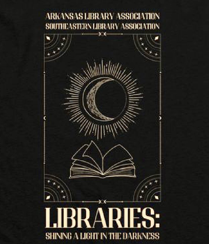 Check out this special T-shirt &amp; Early Bird savings available now for our joint conference with <a href="/SELA_Libraries/">SELA</a> coming up Oct. 13-15 in Hot Springs! Visit bonfire.com/arlasela-shini… for the shirt and arlib.org/conference get registered today. #ArLAandSELA2023