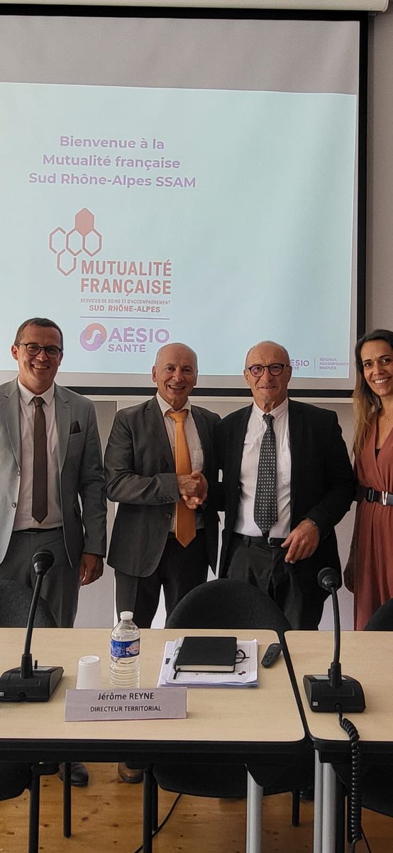 Jean-Luc Pinede nouveau président de la mutualité française sud Rhône Alpes lors de l’AG de ce jour ⁦<a href="/AesioMutuelle/">AÉSIO mutuelle</a>⁩