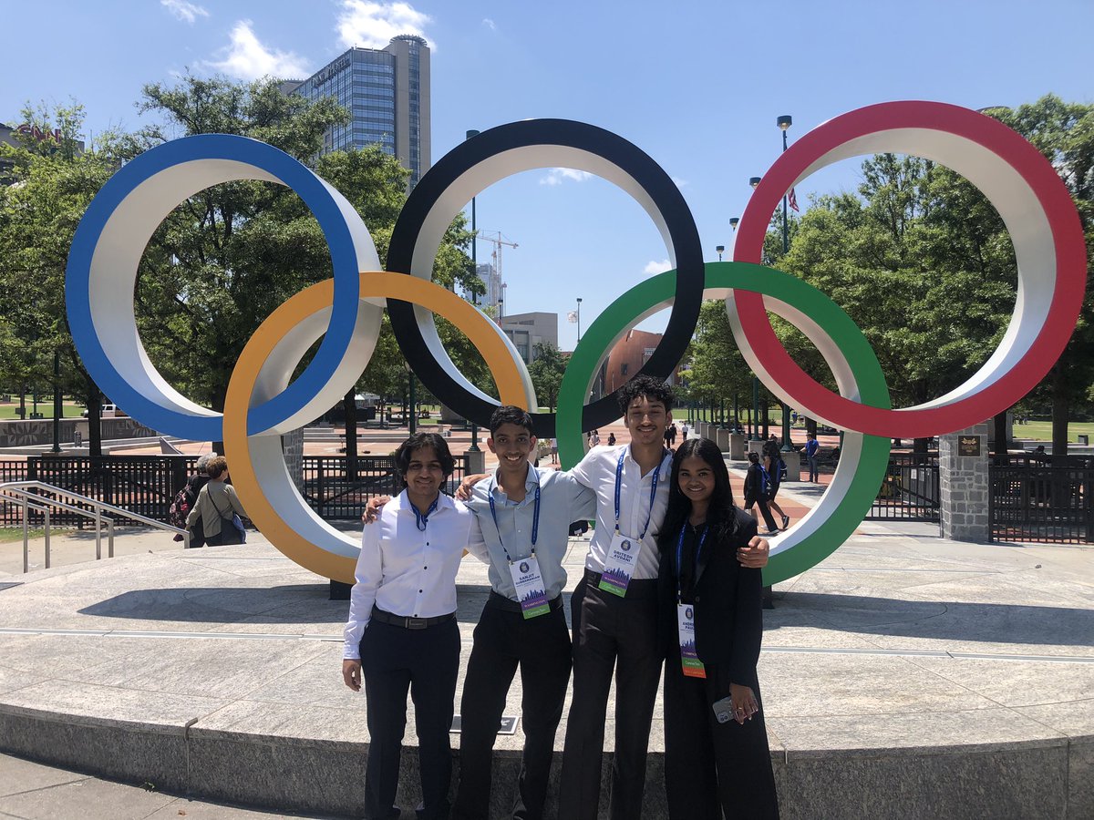 TWolvesJHS's tweet image. Jackson’s FBLA National Qualifiers Dritesh, Sanjit, Arjun and Andrea are in Atlanta for their FBLA Conference this week.  💚🖤