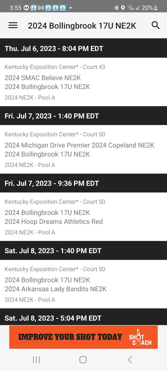Our schedule so far for Run 4 The Roses Classic in Louisville Kentucky !!! Come check us out !! #BolingbrookPanthers