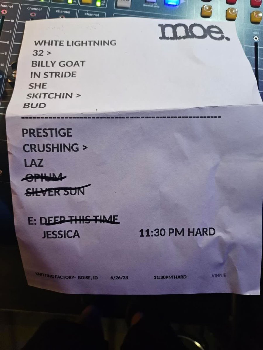 moeperiod's tweet photo. Setlist -
6/26/23
Knitting Factory
Boise, ID
#moe #moetour https://t.co/FM0qvsjjKs
