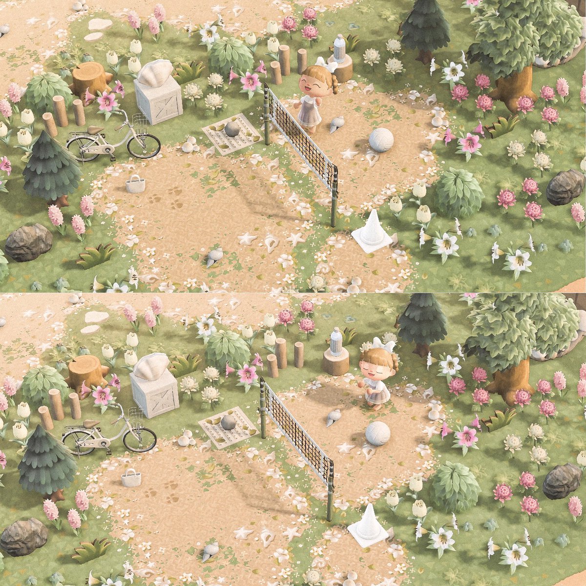 OlyviaLoves's tweet photo. Beach volleyball 🐚🏐🌾
Inspired by @/acnh.pickleton on IG volleyball build and beautiful path design 🤍
#ACNH #ACNHDesigns #acnhinspo https://t.co/JHN0IQwL49