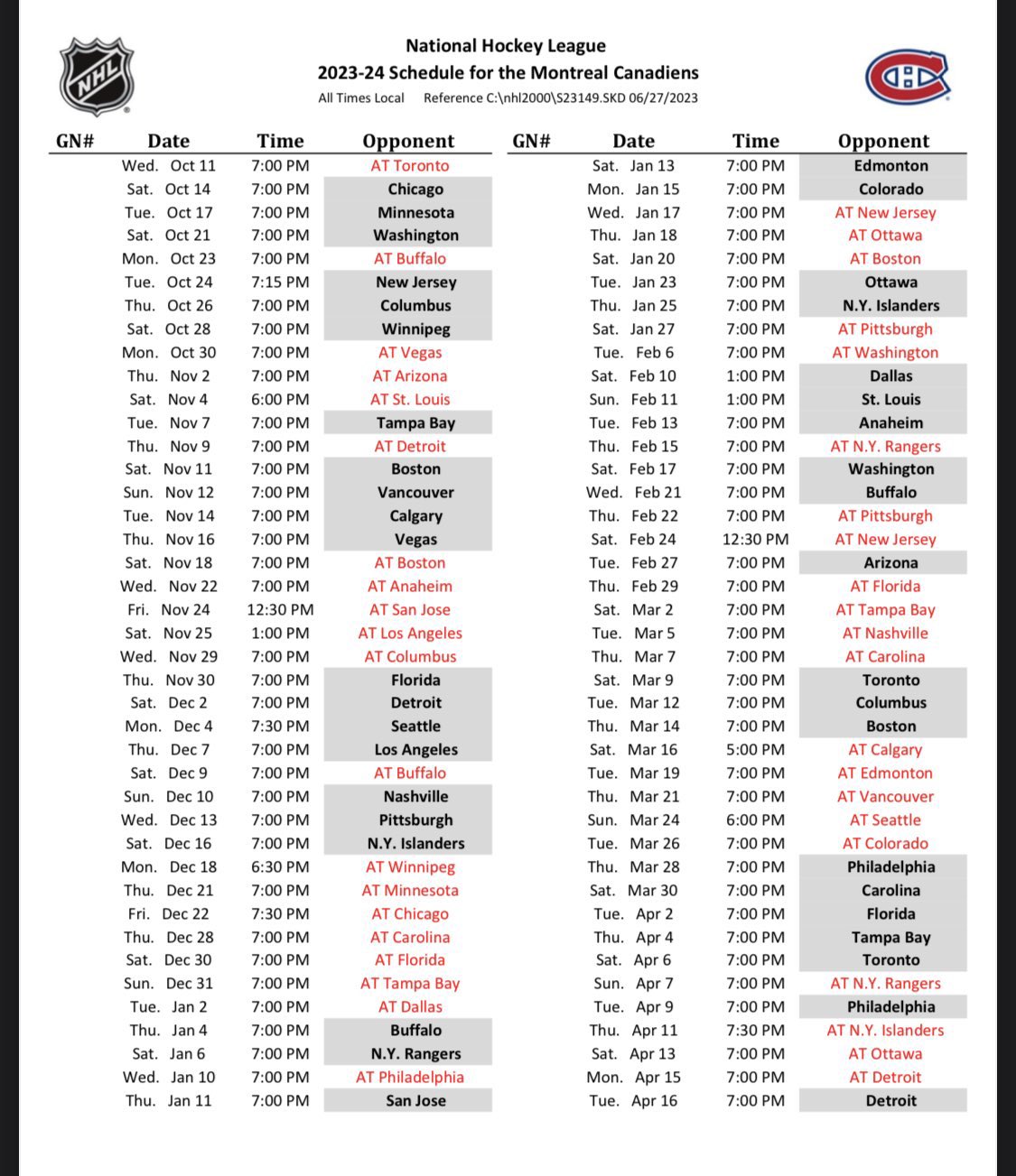 Montreal Canadiens Schedule 2025 Angy Mahala