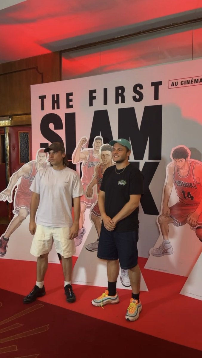 WildBunch's tweet photo. Présentation par @SAbdelhamid 🤝
Photocall avec Ali Traoré - basketteur,
@Orel_san et son frère @ClementCotentin - fans de #SlamDunk🚨

#TheFirstSlamDunk https://t.co/Z4hlasd7XO