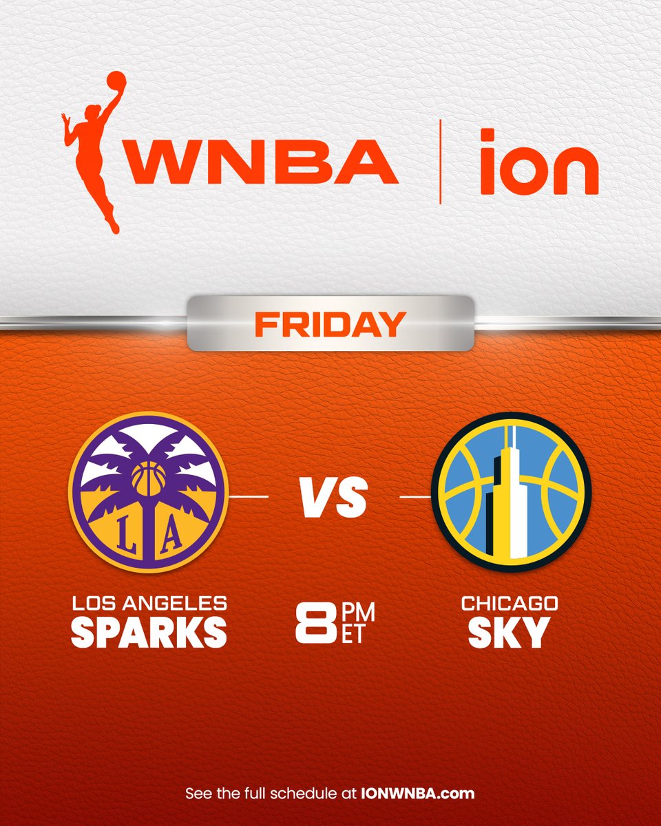 You don't want to miss this one 🗣 @LASparks vs. @ChicagoSky is coming to @iontv this Friday night!