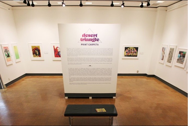 Now at <a href="/UAZMuseumOfArt/">University of Arizona Museum of Art</a>, the "Desert Triangle Print Carpeta” ... a collaborative project from art agitator Karl “KRRRL” Whittaker, who traveled the #desert triangle -- #Tucson, #Albuquerque, and El Paso – and recruited 29 artists for a print portfolio.

bit.ly/44nuoc3