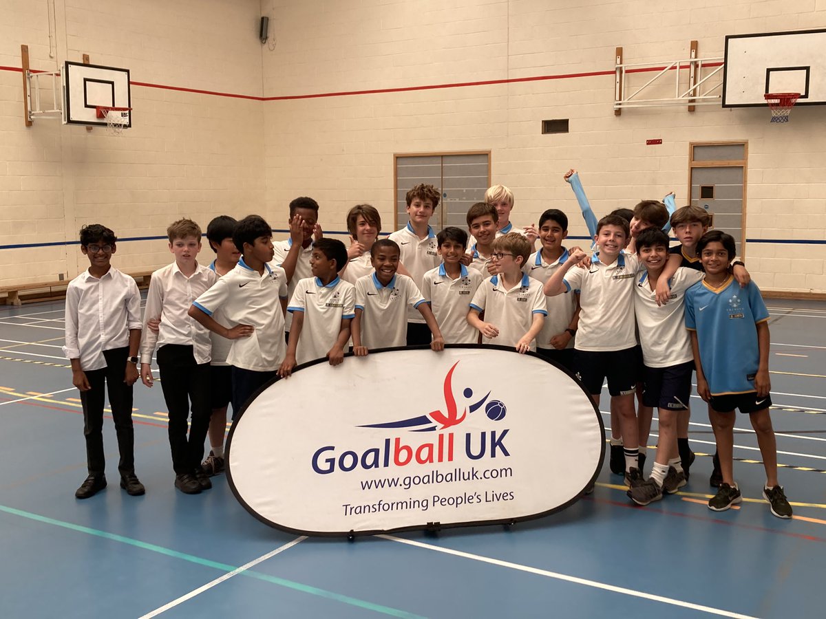 Warriors spent today @TrinitySport Delivering Goalball as part of Sports week lots of fun and learning.@croysuttwarrior @GoalballUK