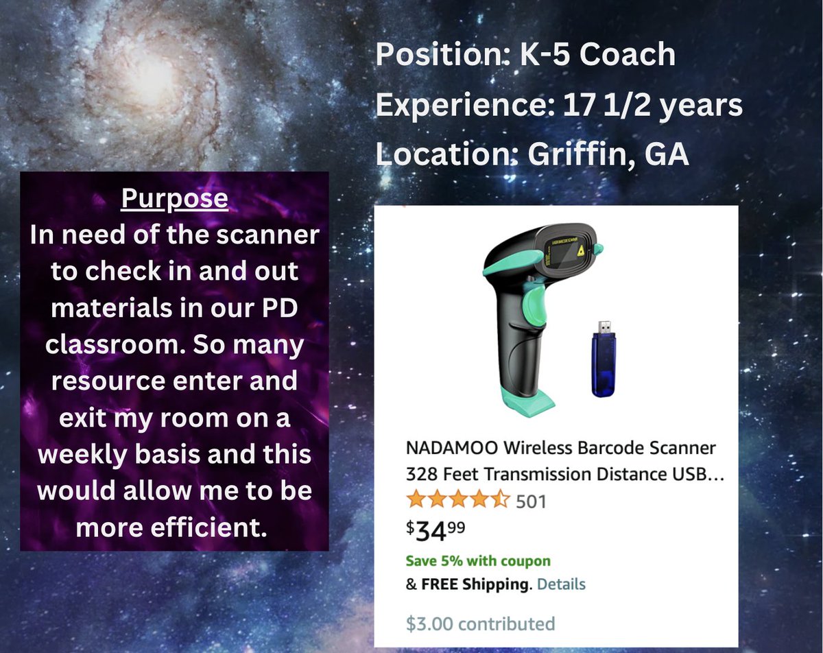 Calling all Teachers ⬇️your lists for an afternoon boost!

Have you thanked a teacher today? Choose from the lists below, shop or RT. It is quite simple 😍

I am trying to clear this scanner. Only 💲3⃣2⃣to go. tinyurl.com/ekp5r9nk

 #PostForPencils #clearthelist2023 #Teachers