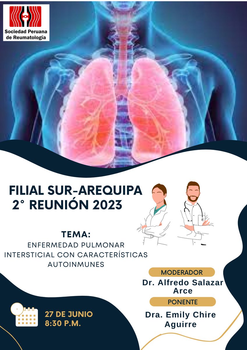 Reciban un cordial saludo, y a la vez reiterar invitación a participar en la segunda reunión de la Filial Sur- Arequipa, en modalidad virtual.
web.socreuma.org.pe