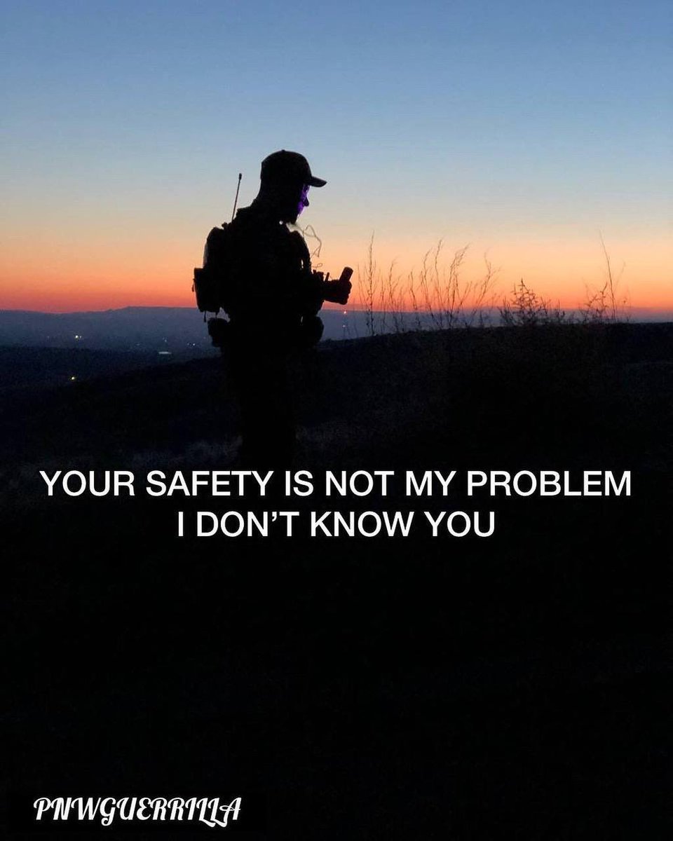 pnwguerrilla's tweet photo. Warning: This May sound Doomer, but it is an unfortunate reality check.

We have discussed this in the past, but I do feel like it is a topic that needs to be touched on more often.

Too often in the modern world we hear this being said “we are all in this together. Even “feeling” as though we are safe, protected, secure. Merely because there are locks on our doors, cellphones in our hands, and the lie that a police officer is only 5 minutes away once called. 

The reality is, no one is coming to save you. When seconds matter, you must save yourself. 

In the reference to the plandemic as well, there was a constant “Part of the ship part of the crew” mentality that was preached heavily. But the simple truth is, the masses are not in this together. If they are not in your family and/or tribe they will more than likely turn on you, turn you in, do whatever they can to save themselves.

You are not required to help anyone who isn’t part of your immediate circle. Time and time again we are shown that if you do try to help others, you will be jailed, fined, or killed for it.

In conclusion: Do what you can to be a good person, but pick you battles. Strength is punished in our dying society.

Family & Tribe. 
ATS