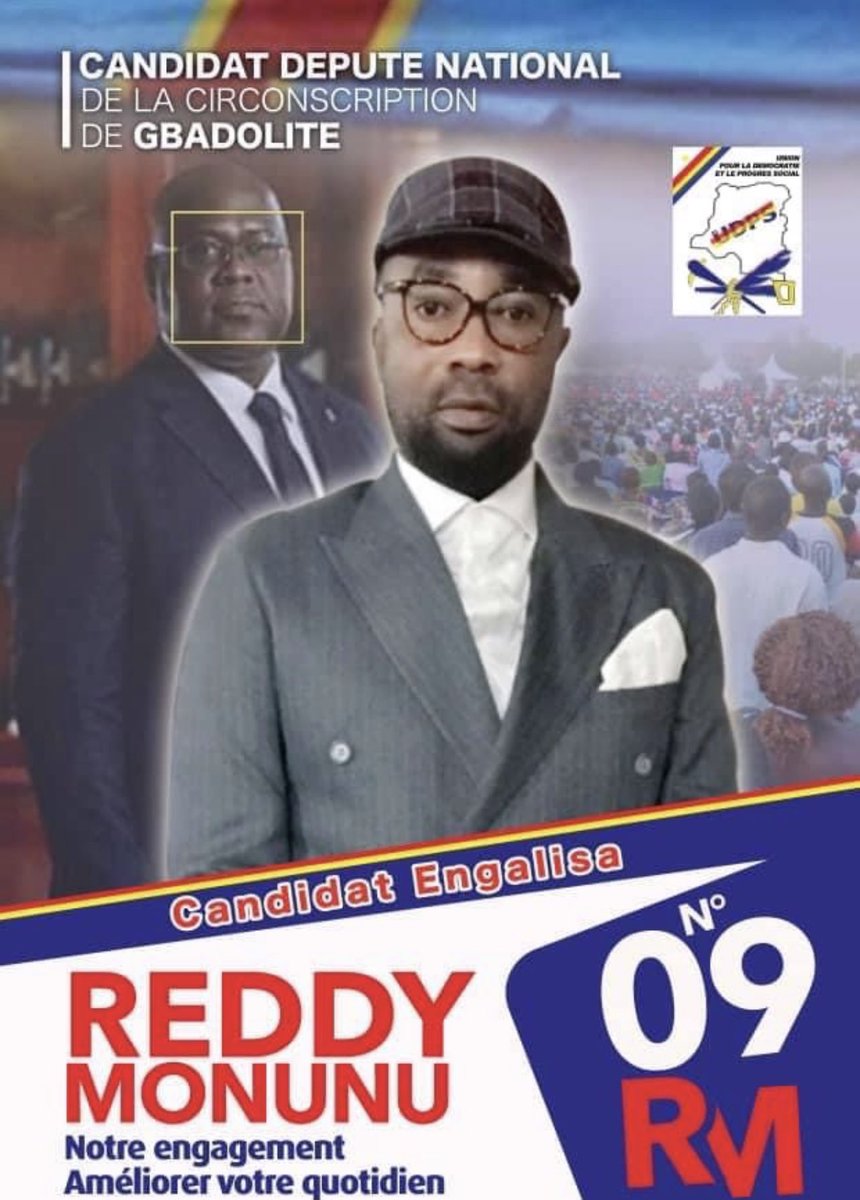 🛑Devoir de mémoire.
Législatives 2018/ Circonscription électorale de Gbadolite. 

Mon affiche de campagne de 2018.

Résultats : 17 voix 🤪

Cette fois, j’irai à Kashobwe😀