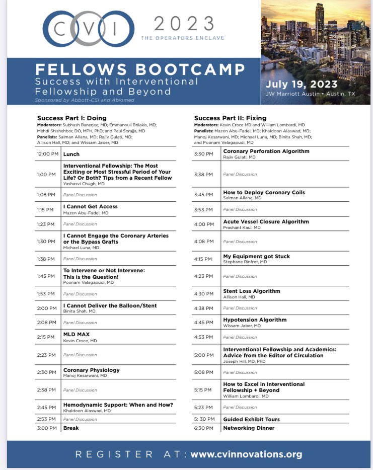 Paul (@psorajja) on Twitter photo #CVI2023 now 3 wks away! One of many great satellite symposia this year - the Fellows Boot Camp! Register now! cvinnovations.org/cvi2023/#Meeti… <a href="/esbrilakis/">Emmanouil Brilakis</a> <a href="/JoaoLCavalcante/">João Cavalcante</a> <a href="/HamidNadira/">Nadira Hamid</a> <a href="/bapat_savrtavr/">vinayak bapat</a> <a href="/shishem/">Mehdi Shishehbor, DO</a> <a href="/WilliamShiMD/">William Shi</a> <a href="/mryburns/">Marcus R. Burns</a> <a href="/akcmahi/">Adnan Chhatriwalla</a> <a href="/TsuyoshiKaneko1/">Tsuyoshi Kaneko</a> <a href="/djc795/">David J. Cohen, MD, MSc</a> <a href="/SachinGoelMD/">Sachin Goel</a> #CVI2023 now 3 wks away! One of many great satellite symposia this year - the Fellows Boot Camp! Register now! cvinnovations.org/cvi2023/#Meeti… <a href="/esbrilakis/">Emmanouil Brilakis</a> <a href="/JoaoLCavalcante/">João Cavalcante</a> <a href="/HamidNadira/">Nadira Hamid</a> <a href="/bapat_savrtavr/">vinayak bapat</a> <a href="/shishem/">Mehdi Shishehbor, DO</a> <a href="/WilliamShiMD/">William Shi</a> <a href="/mryburns/">Marcus R. Burns</a> <a href="/akcmahi/">Adnan Chhatriwalla</a> <a href="/TsuyoshiKaneko1/">Tsuyoshi Kaneko</a> <a href="/djc795/">David J. Cohen, MD, MSc</a> <a href="/SachinGoelMD/">Sachin Goel</a>