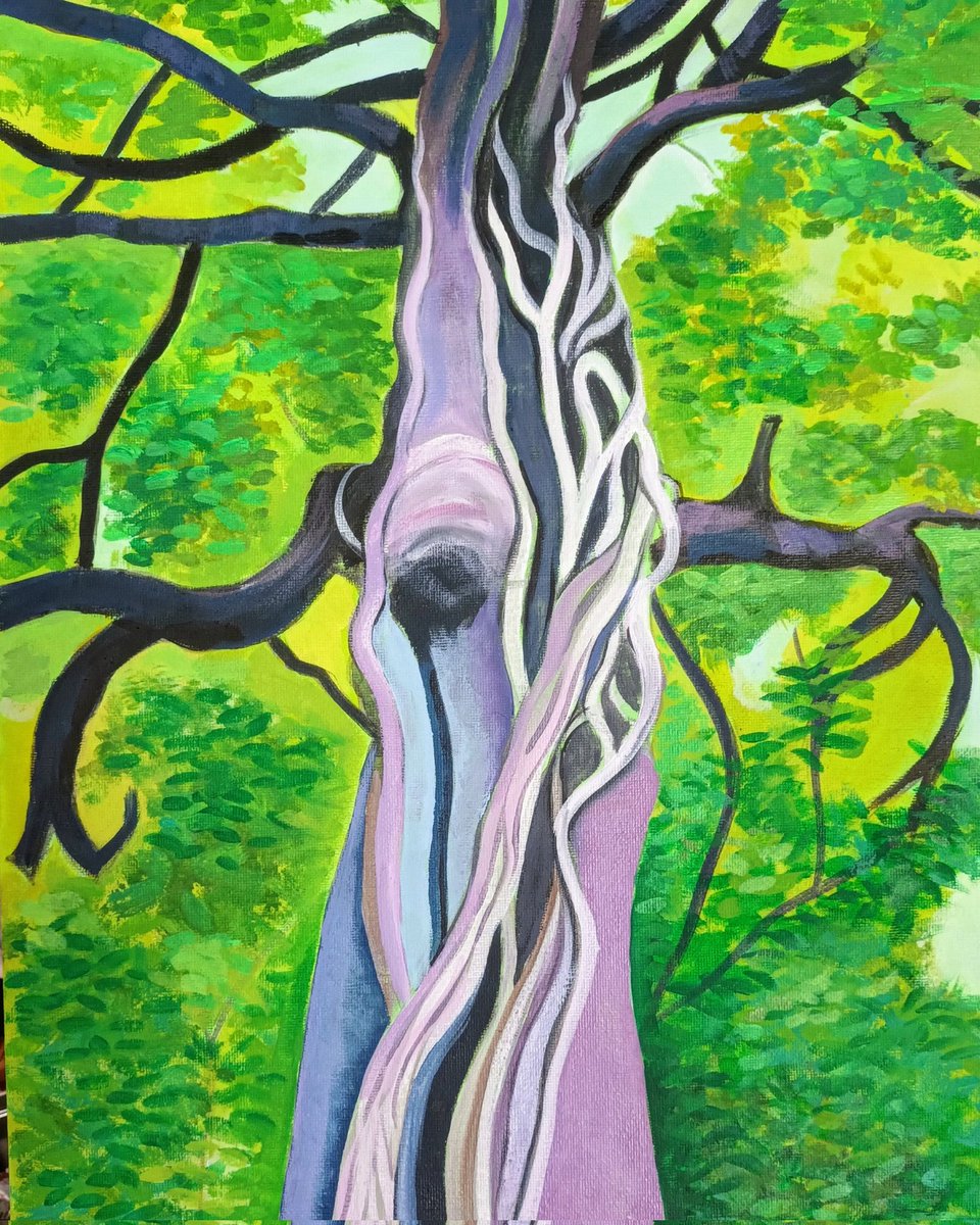 Totnesbabe's tweet photo. #workinprogress #oilpainting #portrait #favouritetree https://t.co/ctd0YWdlKT