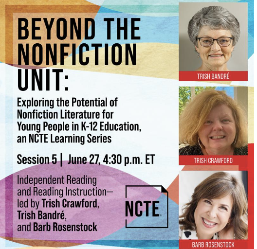 Join us in 45 minutes to talk all things nonfiction education!ncte.org/events/beyond-…