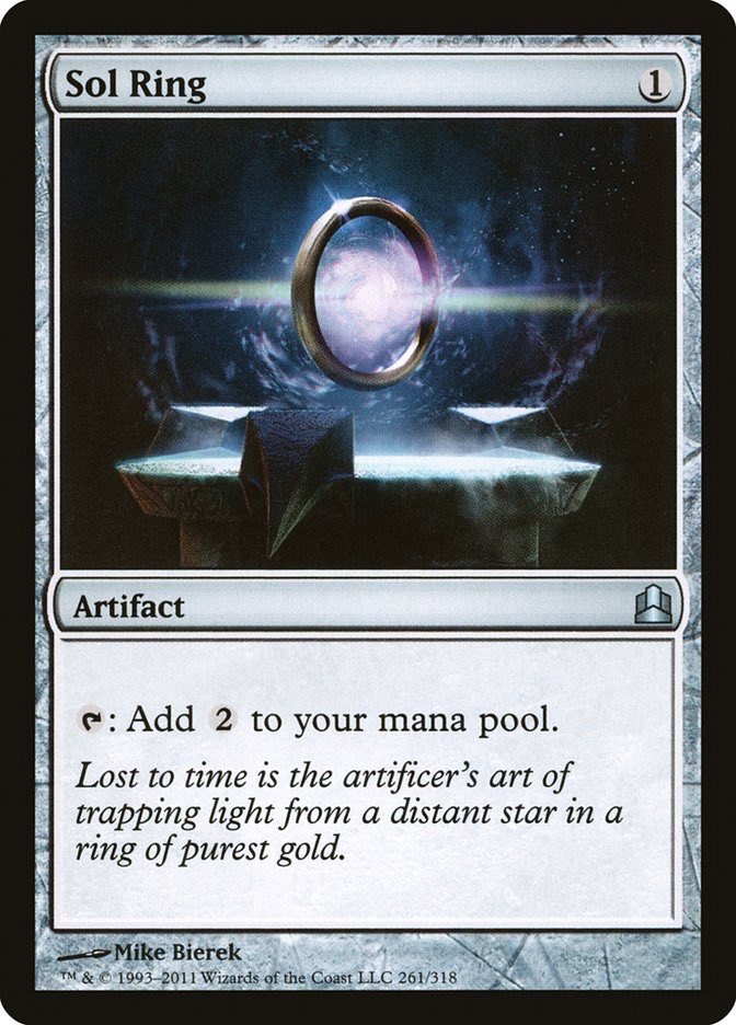 Why is everyone happily okay with Sol Ring in their commander decks?

Is it because it’s so easily accessible and cost a dollar? Is it because it’s just “always been this way?” Does it represent a core identity of the format?

Explain.

It’s way too powerful and should be banned.