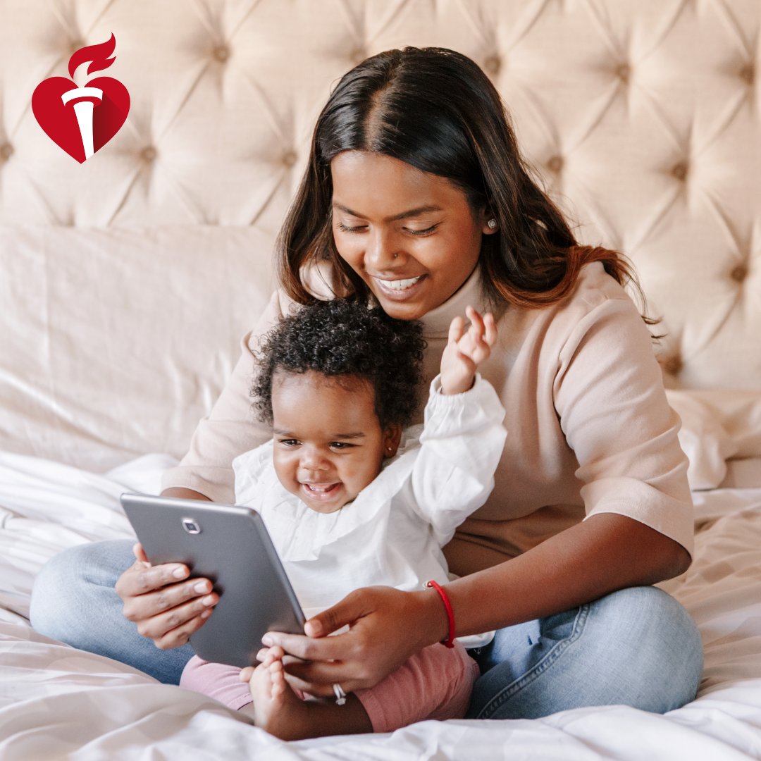 American_Heart's tweet photo. New moms need support, especially if they have or had a condition affecting their heart health. If you want to connect with others living the mom life, sign-up for the free @American_Heart Support Network Maternal Health Forum at https://t.co/eaoIYs0WBc. https://t.co/RMeErlexIT