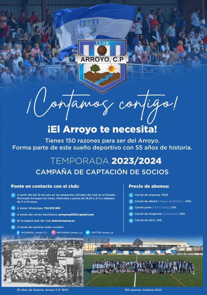 arroyo_cp's tweet photo. 💢CAMPAÑA DE SOCIOS💢

‼️CONTAMOS CONTIGO‼️ https://t.co/Y5atpoUfrs