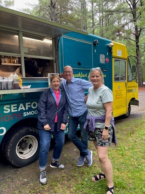 accessintel's tweet photo. With the official start of the summer, our Rockville and Arlington Team threw their annual summer picnic. The rains held out long enough for food trucks @7starrwings, corn hole, ice cream and of course, BINGO! #bestcoworkers #lovewhereyouwork #summertimefun https://t.co/ng2QK7Jw3J