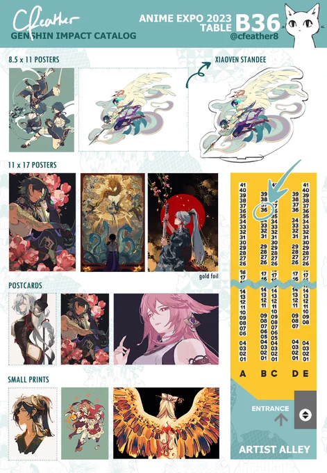 hiiiii im going to be at anime expo B36 with @/khuwun and @/krescentdrops !!!  here's my catalogs, i'm going to have orv and genshin impact ^_^ come say hello! #AX2023ArtistAlley #AX2023 #AXArtistAlley2023 #AnimeExpo2023